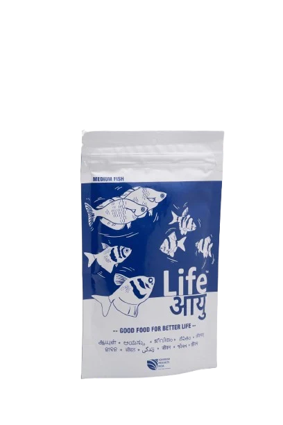 Life Aayu Neutral Fish Food – Medium | 100gm