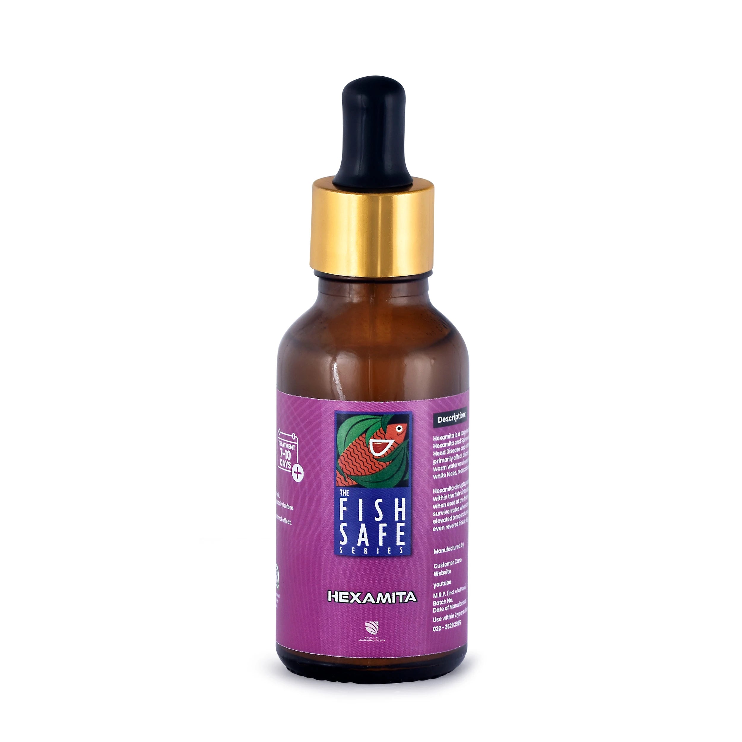 The Fish Safe Hexamita | Advanced Internal Parasite Treatment | For Cichlids & Tropical Fish | 30ml