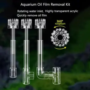 DIY Clear Aquarium Skimmer Acrylic Lily Pipe Spin Surface Inflow Outflow Water Plant Tank Filter Cleaning Fish Tank Accessories