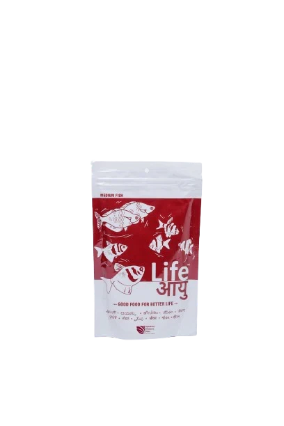 Life Aayu Red Fish Food – Medium | 100gm