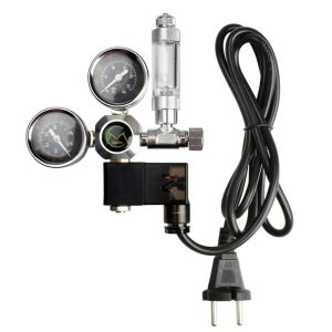 Mufan Dual Gauge Large CO2 Regulator With Solenoid & Bubble Counter – G5/8