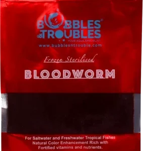 Bubbles N Troubles Frozen Sterlized Bloodworms 250gms